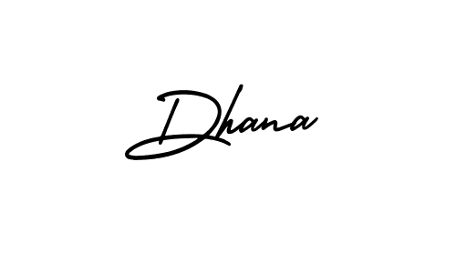 Create a beautiful signature design for name Dhana. With this signature (AmerikaSignatureDemo-Regular) fonts, you can make a handwritten signature for free. Dhana signature style 3 images and pictures png