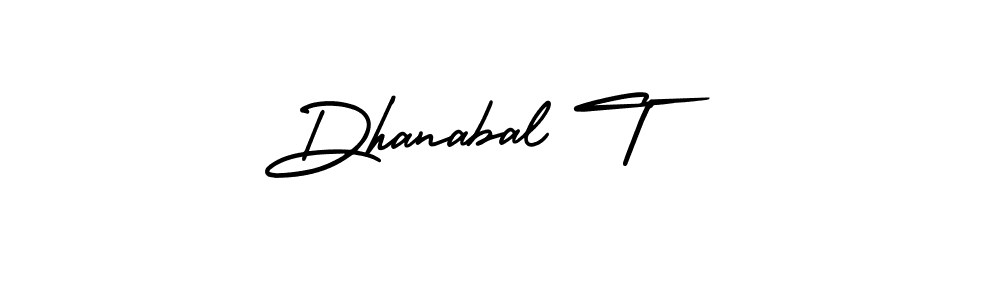 The best way (AmerikaSignatureDemo-Regular) to make a short signature is to pick only two or three words in your name. The name Dhanabal T include a total of six letters. For converting this name. Dhanabal T signature style 3 images and pictures png