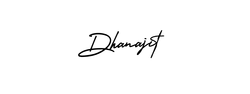 How to make Dhanajit signature? AmerikaSignatureDemo-Regular is a professional autograph style. Create handwritten signature for Dhanajit name. Dhanajit signature style 3 images and pictures png