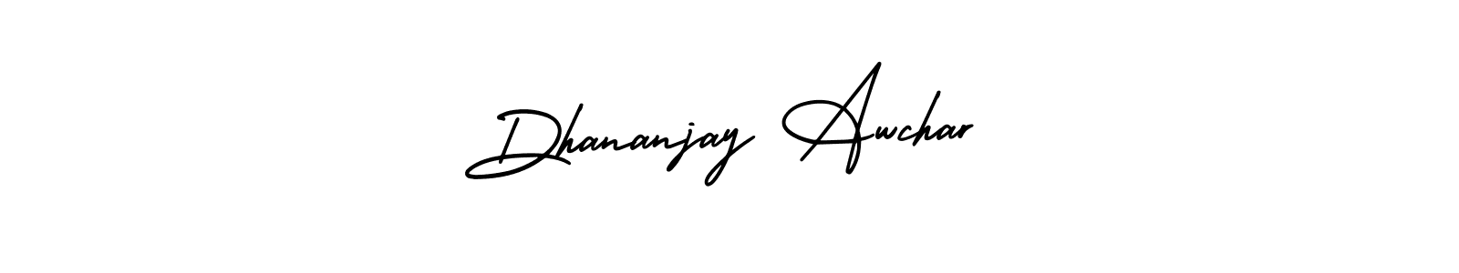 How to Draw Dhananjay Awchar signature style? AmerikaSignatureDemo-Regular is a latest design signature styles for name Dhananjay Awchar. Dhananjay Awchar signature style 3 images and pictures png