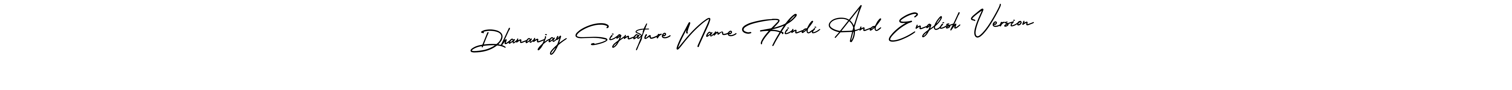 Create a beautiful signature design for name Dhananjay Signature Name Hindi And English Version. With this signature (AmerikaSignatureDemo-Regular) fonts, you can make a handwritten signature for free. Dhananjay Signature Name Hindi And English Version signature style 3 images and pictures png