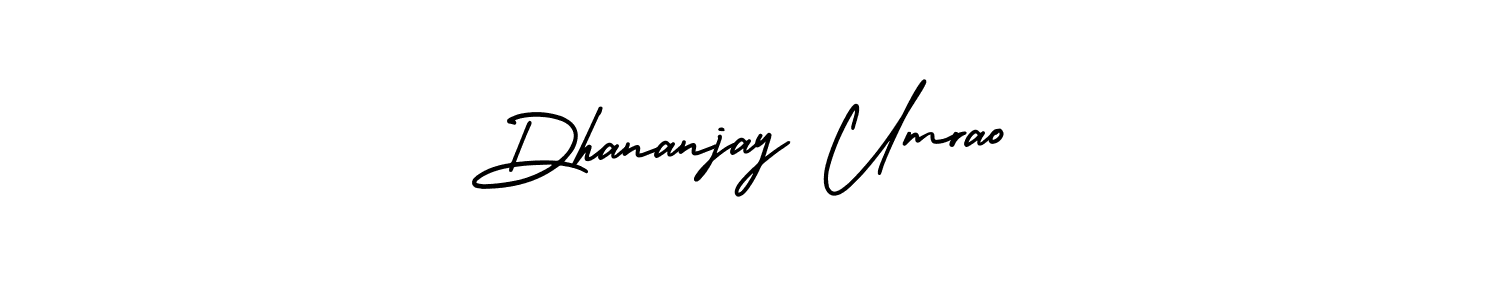 AmerikaSignatureDemo-Regular is a professional signature style that is perfect for those who want to add a touch of class to their signature. It is also a great choice for those who want to make their signature more unique. Get Dhananjay Umrao name to fancy signature for free. Dhananjay Umrao signature style 3 images and pictures png