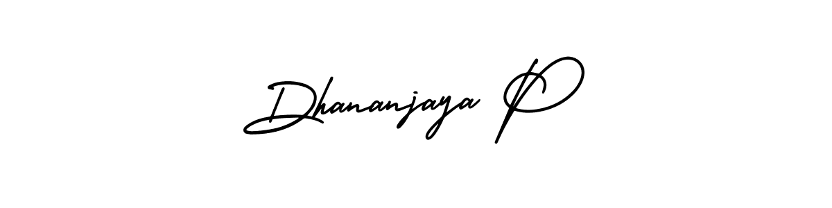 Design your own signature with our free online signature maker. With this signature software, you can create a handwritten (AmerikaSignatureDemo-Regular) signature for name Dhananjaya P. Dhananjaya P signature style 3 images and pictures png
