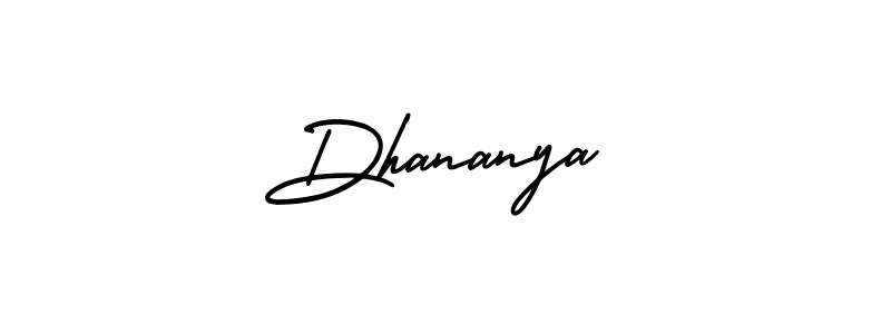 Best and Professional Signature Style for Dhananya. AmerikaSignatureDemo-Regular Best Signature Style Collection. Dhananya signature style 3 images and pictures png