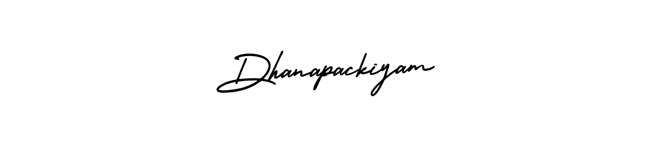 Make a beautiful signature design for name Dhanapackiyam. With this signature (AmerikaSignatureDemo-Regular) style, you can create a handwritten signature for free. Dhanapackiyam signature style 3 images and pictures png