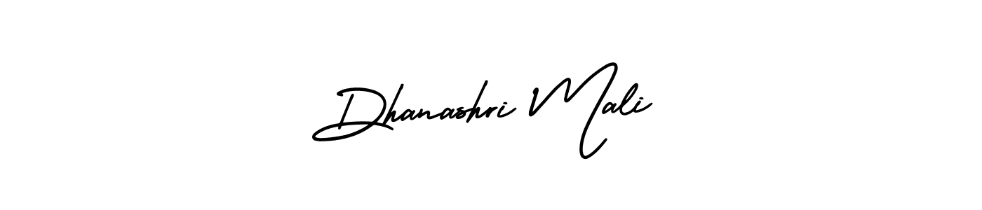 This is the best signature style for the Dhanashri Mali name. Also you like these signature font (AmerikaSignatureDemo-Regular). Mix name signature. Dhanashri Mali signature style 3 images and pictures png