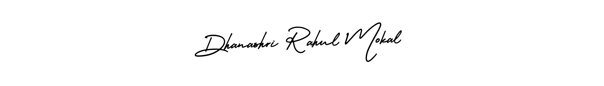 It looks lik you need a new signature style for name Dhanashri Rahul Mokal. Design unique handwritten (AmerikaSignatureDemo-Regular) signature with our free signature maker in just a few clicks. Dhanashri Rahul Mokal signature style 3 images and pictures png