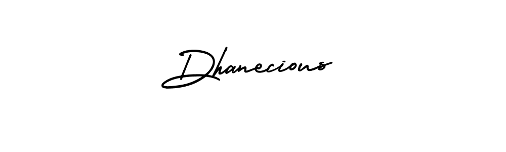 Design your own signature with our free online signature maker. With this signature software, you can create a handwritten (AmerikaSignatureDemo-Regular) signature for name Dhanecious. Dhanecious signature style 3 images and pictures png