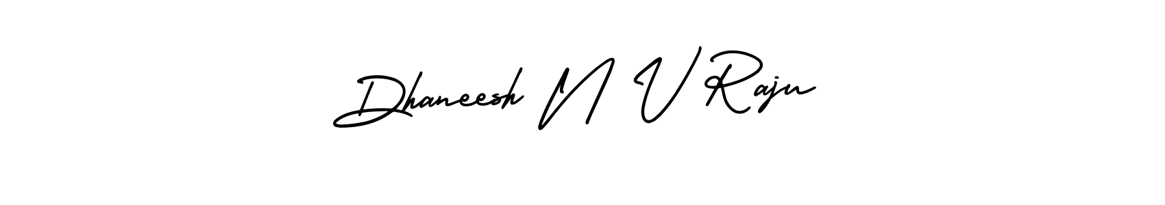 AmerikaSignatureDemo-Regular is a professional signature style that is perfect for those who want to add a touch of class to their signature. It is also a great choice for those who want to make their signature more unique. Get Dhaneesh N V Raju name to fancy signature for free. Dhaneesh N V Raju signature style 3 images and pictures png