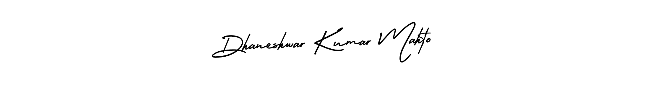 You should practise on your own different ways (AmerikaSignatureDemo-Regular) to write your name (Dhaneshwar Kumar Mahto) in signature. don't let someone else do it for you. Dhaneshwar Kumar Mahto signature style 3 images and pictures png