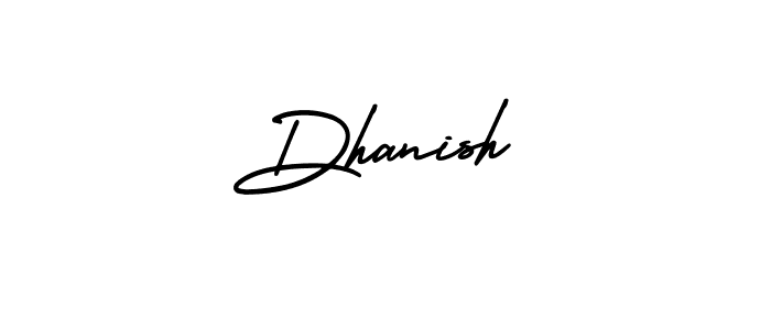 Use a signature maker to create a handwritten signature online. With this signature software, you can design (AmerikaSignatureDemo-Regular) your own signature for name Dhanish. Dhanish signature style 3 images and pictures png