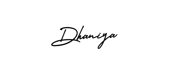 Make a short Dhaniya signature style. Manage your documents anywhere anytime using AmerikaSignatureDemo-Regular. Create and add eSignatures, submit forms, share and send files easily. Dhaniya signature style 3 images and pictures png