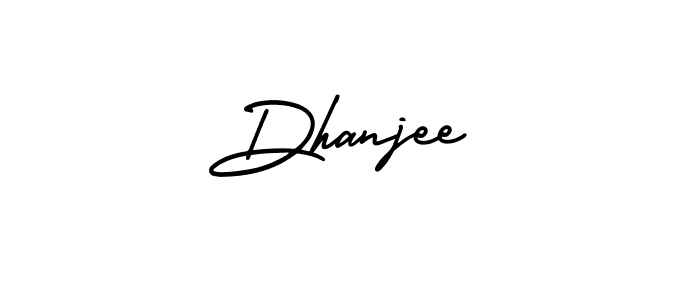 How to make Dhanjee signature? AmerikaSignatureDemo-Regular is a professional autograph style. Create handwritten signature for Dhanjee name. Dhanjee signature style 3 images and pictures png