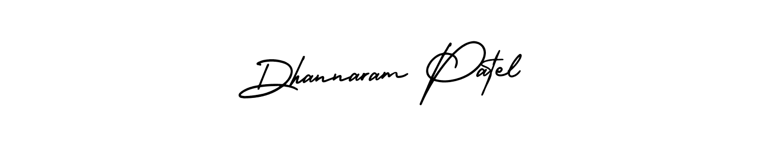 Make a beautiful signature design for name Dhannaram Patel. With this signature (AmerikaSignatureDemo-Regular) style, you can create a handwritten signature for free. Dhannaram Patel signature style 3 images and pictures png