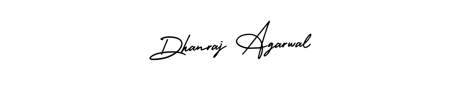 You should practise on your own different ways (AmerikaSignatureDemo-Regular) to write your name (Dhanraj Agarwal) in signature. don't let someone else do it for you. Dhanraj Agarwal signature style 3 images and pictures png