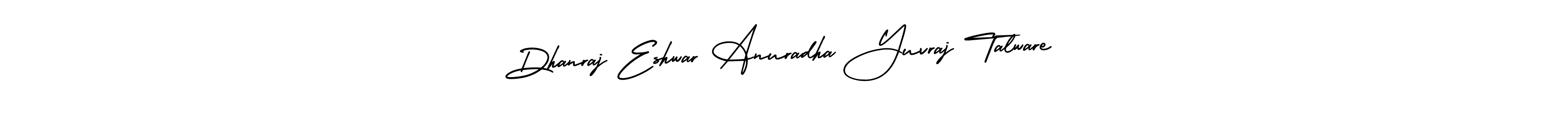 It looks lik you need a new signature style for name Dhanraj Eshwar Anuradha Yuvraj Talware. Design unique handwritten (AmerikaSignatureDemo-Regular) signature with our free signature maker in just a few clicks. Dhanraj Eshwar Anuradha Yuvraj Talware signature style 3 images and pictures png