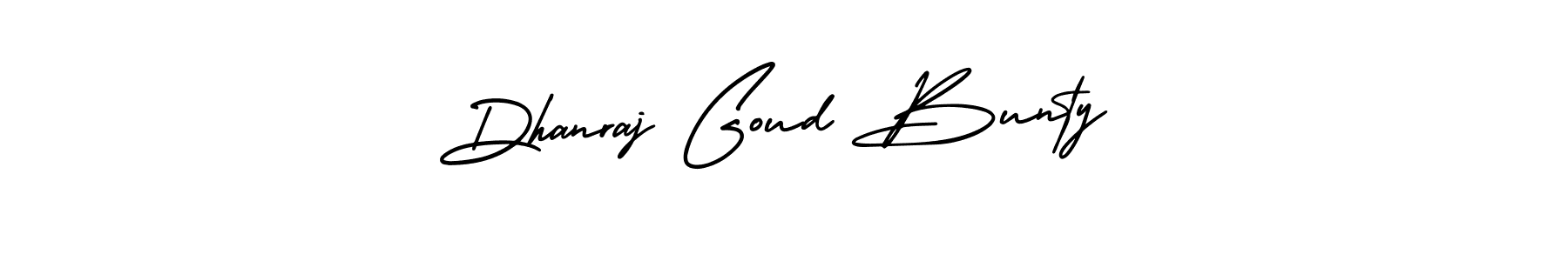 How to make Dhanraj Goud Bunty name signature. Use AmerikaSignatureDemo-Regular style for creating short signs online. This is the latest handwritten sign. Dhanraj Goud Bunty signature style 3 images and pictures png