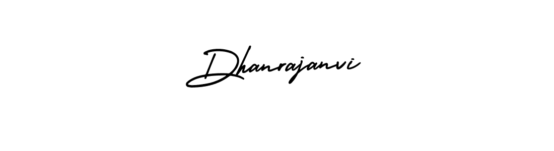 How to make Dhanrajanvi name signature. Use AmerikaSignatureDemo-Regular style for creating short signs online. This is the latest handwritten sign. Dhanrajanvi signature style 3 images and pictures png