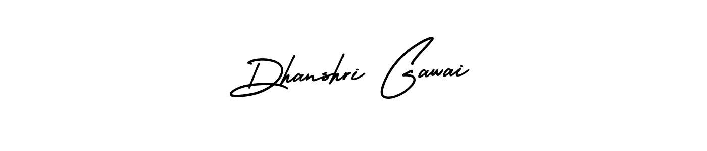 How to make Dhanshri Gawai signature? AmerikaSignatureDemo-Regular is a professional autograph style. Create handwritten signature for Dhanshri Gawai name. Dhanshri Gawai signature style 3 images and pictures png