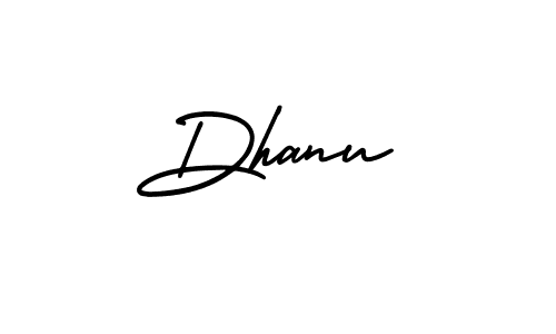 Dhanu stylish signature style. Best Handwritten Sign (AmerikaSignatureDemo-Regular) for my name. Handwritten Signature Collection Ideas for my name Dhanu. Dhanu signature style 3 images and pictures png