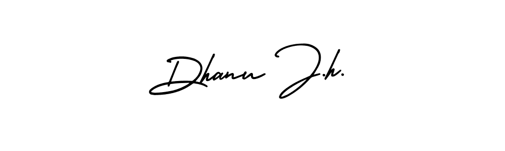 Create a beautiful signature design for name Dhanu J.h.. With this signature (AmerikaSignatureDemo-Regular) fonts, you can make a handwritten signature for free. Dhanu J.h. signature style 3 images and pictures png