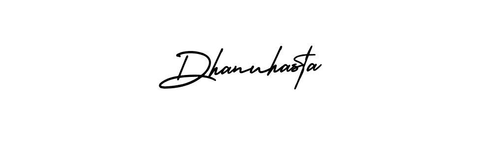 Make a beautiful signature design for name Dhanuhasta. With this signature (AmerikaSignatureDemo-Regular) style, you can create a handwritten signature for free. Dhanuhasta signature style 3 images and pictures png