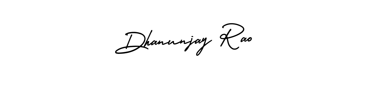 Use a signature maker to create a handwritten signature online. With this signature software, you can design (AmerikaSignatureDemo-Regular) your own signature for name Dhanunjay Rao. Dhanunjay Rao signature style 3 images and pictures png