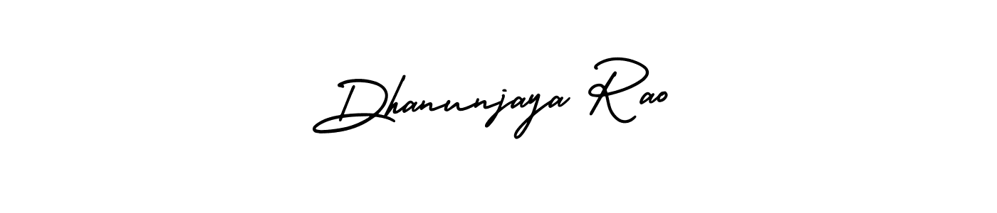 How to make Dhanunjaya Rao name signature. Use AmerikaSignatureDemo-Regular style for creating short signs online. This is the latest handwritten sign. Dhanunjaya Rao signature style 3 images and pictures png