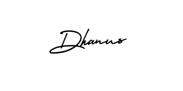 How to Draw Dhanus signature style? AmerikaSignatureDemo-Regular is a latest design signature styles for name Dhanus. Dhanus signature style 3 images and pictures png