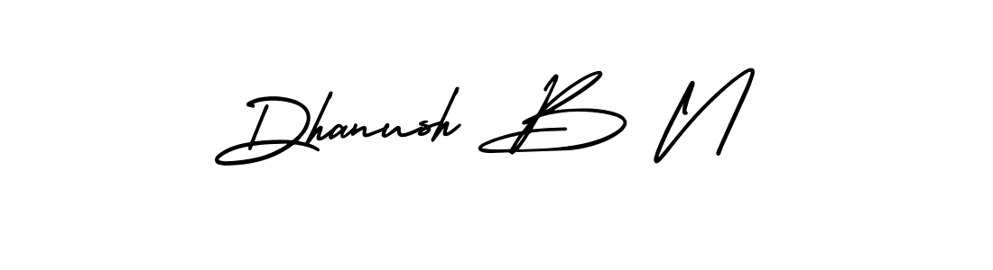 Similarly AmerikaSignatureDemo-Regular is the best handwritten signature design. Signature creator online .You can use it as an online autograph creator for name Dhanush B N. Dhanush B N signature style 3 images and pictures png