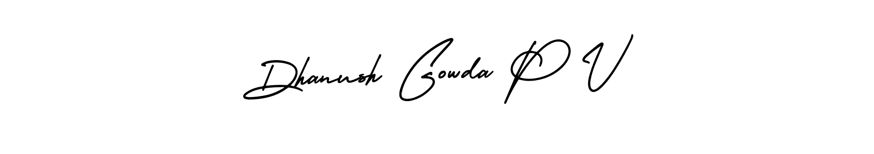 Use a signature maker to create a handwritten signature online. With this signature software, you can design (AmerikaSignatureDemo-Regular) your own signature for name Dhanush Gowda P V. Dhanush Gowda P V signature style 3 images and pictures png