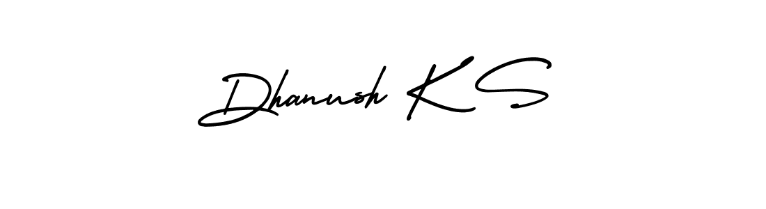 You can use this online signature creator to create a handwritten signature for the name Dhanush K S. This is the best online autograph maker. Dhanush K S signature style 3 images and pictures png