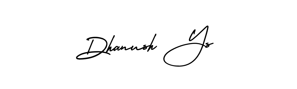 Make a beautiful signature design for name Dhanush Ys. With this signature (AmerikaSignatureDemo-Regular) style, you can create a handwritten signature for free. Dhanush Ys signature style 3 images and pictures png