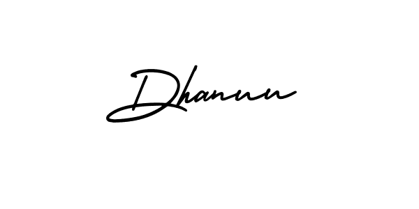 Make a beautiful signature design for name Dhanuu. With this signature (AmerikaSignatureDemo-Regular) style, you can create a handwritten signature for free. Dhanuu signature style 3 images and pictures png