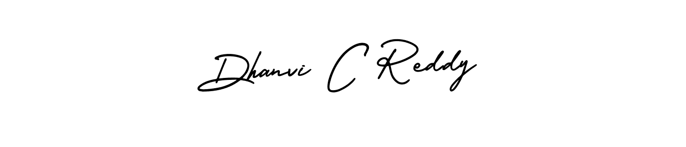 How to make Dhanvi C Reddy name signature. Use AmerikaSignatureDemo-Regular style for creating short signs online. This is the latest handwritten sign. Dhanvi C Reddy signature style 3 images and pictures png
