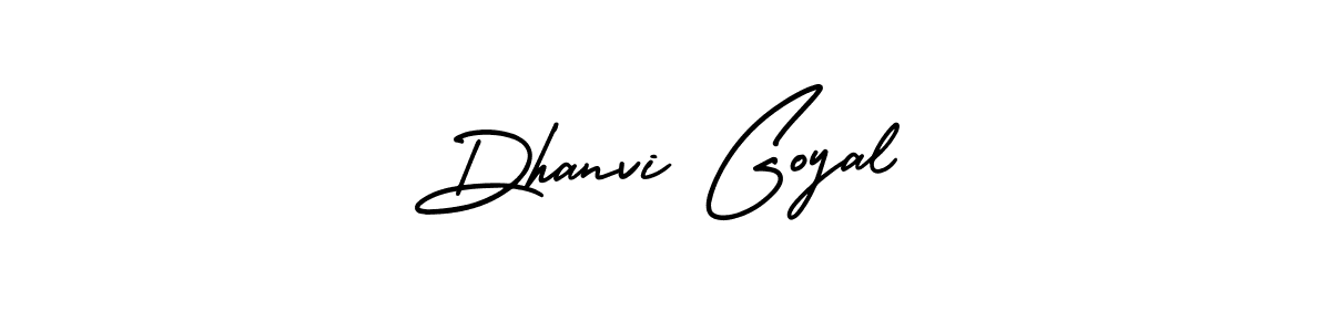 Make a short Dhanvi Goyal signature style. Manage your documents anywhere anytime using AmerikaSignatureDemo-Regular. Create and add eSignatures, submit forms, share and send files easily. Dhanvi Goyal signature style 3 images and pictures png