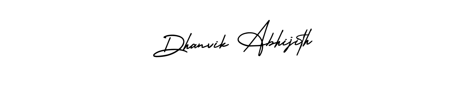 Use a signature maker to create a handwritten signature online. With this signature software, you can design (AmerikaSignatureDemo-Regular) your own signature for name Dhanvik Abhijith. Dhanvik Abhijith signature style 3 images and pictures png