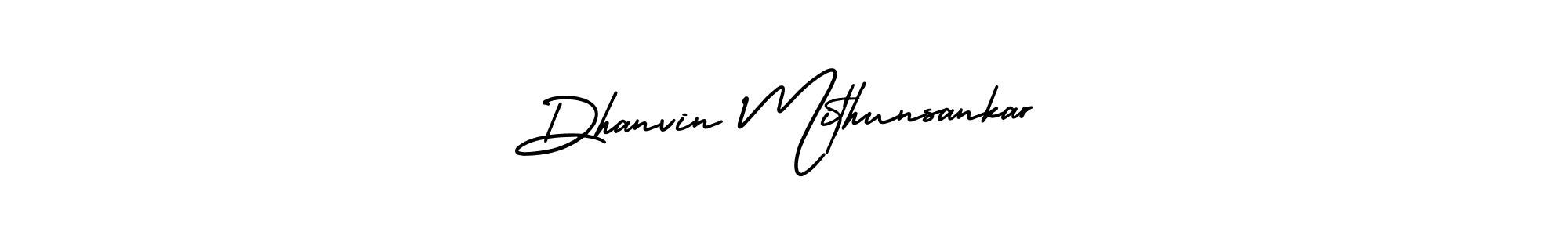 Design your own signature with our free online signature maker. With this signature software, you can create a handwritten (AmerikaSignatureDemo-Regular) signature for name Dhanvin Mithunsankar. Dhanvin Mithunsankar signature style 3 images and pictures png