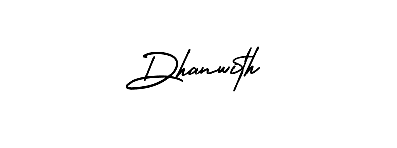 This is the best signature style for the Dhanwith name. Also you like these signature font (AmerikaSignatureDemo-Regular). Mix name signature. Dhanwith signature style 3 images and pictures png