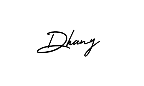 Use a signature maker to create a handwritten signature online. With this signature software, you can design (AmerikaSignatureDemo-Regular) your own signature for name Dhany. Dhany signature style 3 images and pictures png