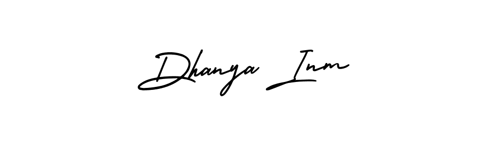 How to make Dhanya Inm signature? AmerikaSignatureDemo-Regular is a professional autograph style. Create handwritten signature for Dhanya Inm name. Dhanya Inm signature style 3 images and pictures png