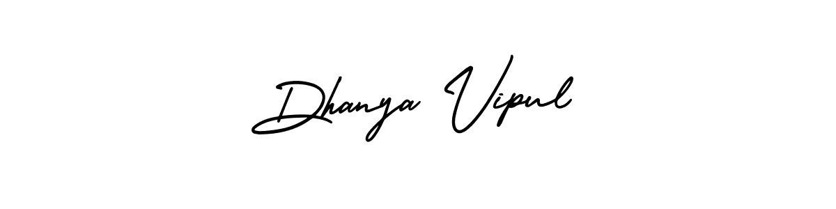 It looks lik you need a new signature style for name Dhanya Vipul. Design unique handwritten (AmerikaSignatureDemo-Regular) signature with our free signature maker in just a few clicks. Dhanya Vipul signature style 3 images and pictures png