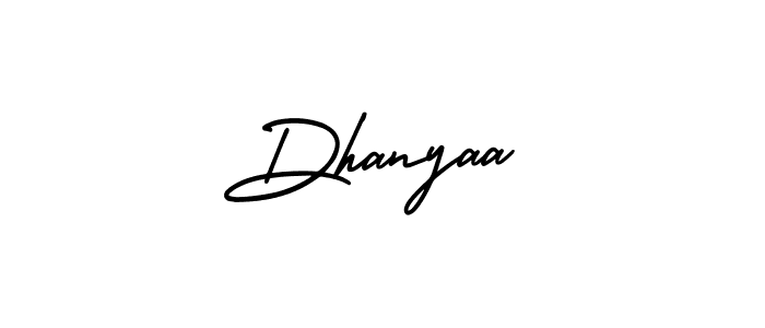 Best and Professional Signature Style for Dhanyaa. AmerikaSignatureDemo-Regular Best Signature Style Collection. Dhanyaa signature style 3 images and pictures png