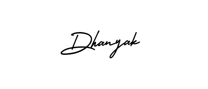 Make a beautiful signature design for name Dhanyak. Use this online signature maker to create a handwritten signature for free. Dhanyak signature style 3 images and pictures png