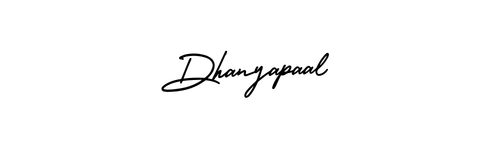 How to make Dhanyapaal name signature. Use AmerikaSignatureDemo-Regular style for creating short signs online. This is the latest handwritten sign. Dhanyapaal signature style 3 images and pictures png