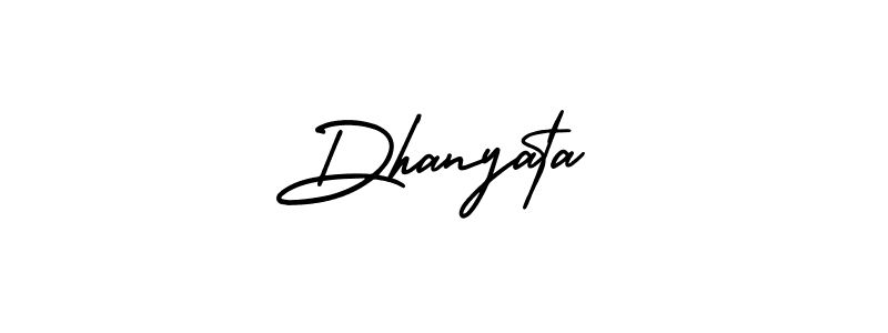 if you are searching for the best signature style for your name Dhanyata. so please give up your signature search. here we have designed multiple signature styles  using AmerikaSignatureDemo-Regular. Dhanyata signature style 3 images and pictures png