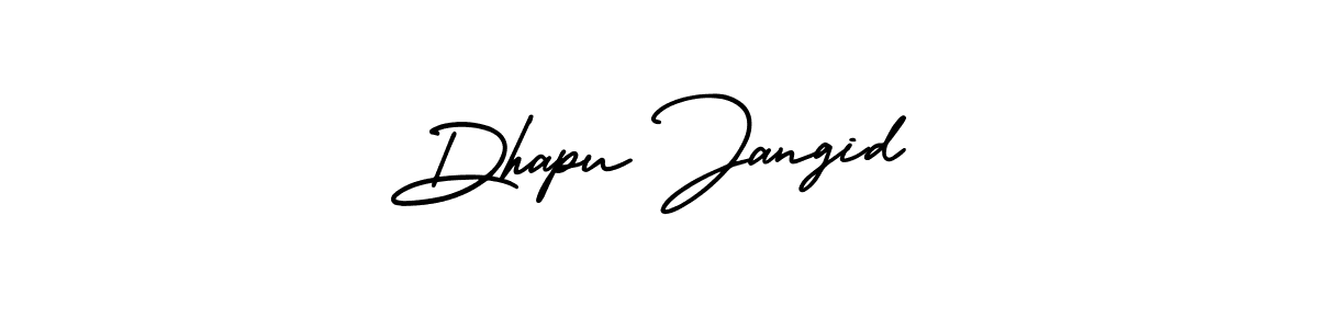 Make a beautiful signature design for name Dhapu Jangid. With this signature (AmerikaSignatureDemo-Regular) style, you can create a handwritten signature for free. Dhapu Jangid signature style 3 images and pictures png