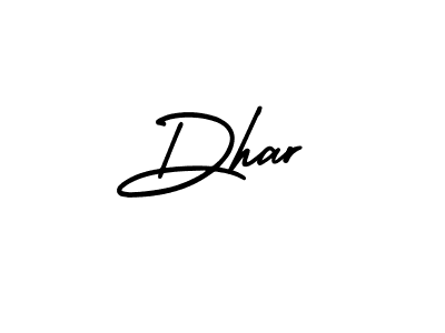 Make a beautiful signature design for name Dhar. With this signature (AmerikaSignatureDemo-Regular) style, you can create a handwritten signature for free. Dhar signature style 3 images and pictures png