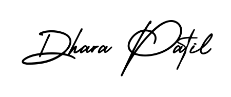 Give your name Dhara Patil an exquisite flair with the AmerikaSignatureDemo-Regular script font. Ideal for contracts, resumes, and formal letterheads. Dhara Patil signature style 3 images and pictures png