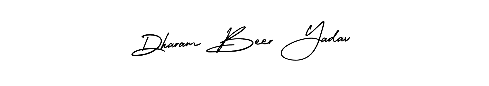 Dharam Beer Yadav stylish signature style. Best Handwritten Sign (AmerikaSignatureDemo-Regular) for my name. Handwritten Signature Collection Ideas for my name Dharam Beer Yadav. Dharam Beer Yadav signature style 3 images and pictures png